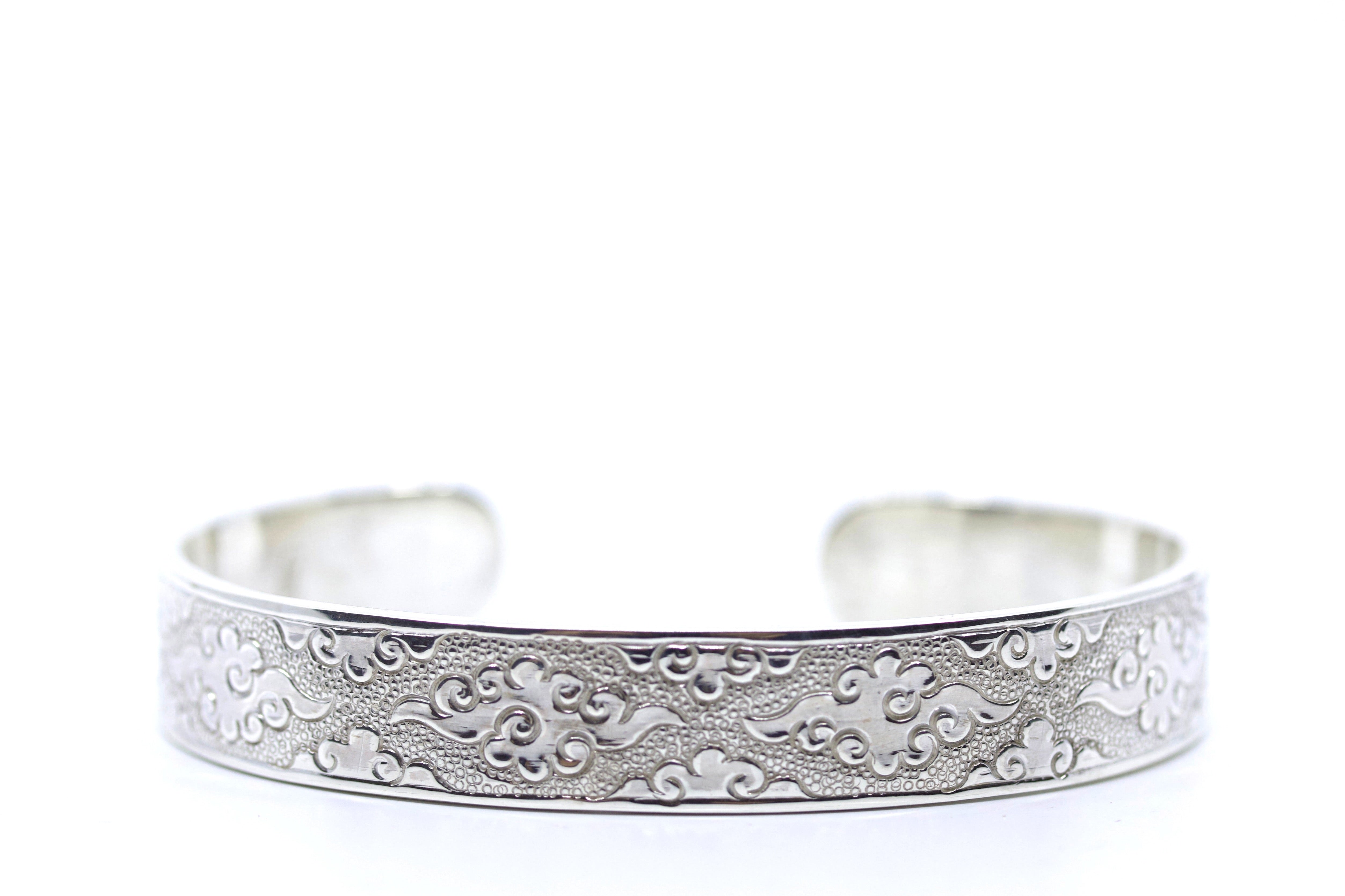 HIMALAYA Sterling Silver Large Cuff Bracelet