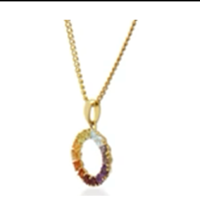 Salina Chain Link Necklace with Blue Topaz