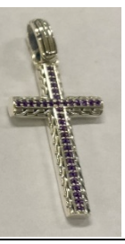 Casa Bali 18K Gold Black Spinel Cross