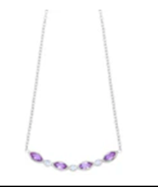 Il Gattopardo Station Necklace with Amethyst