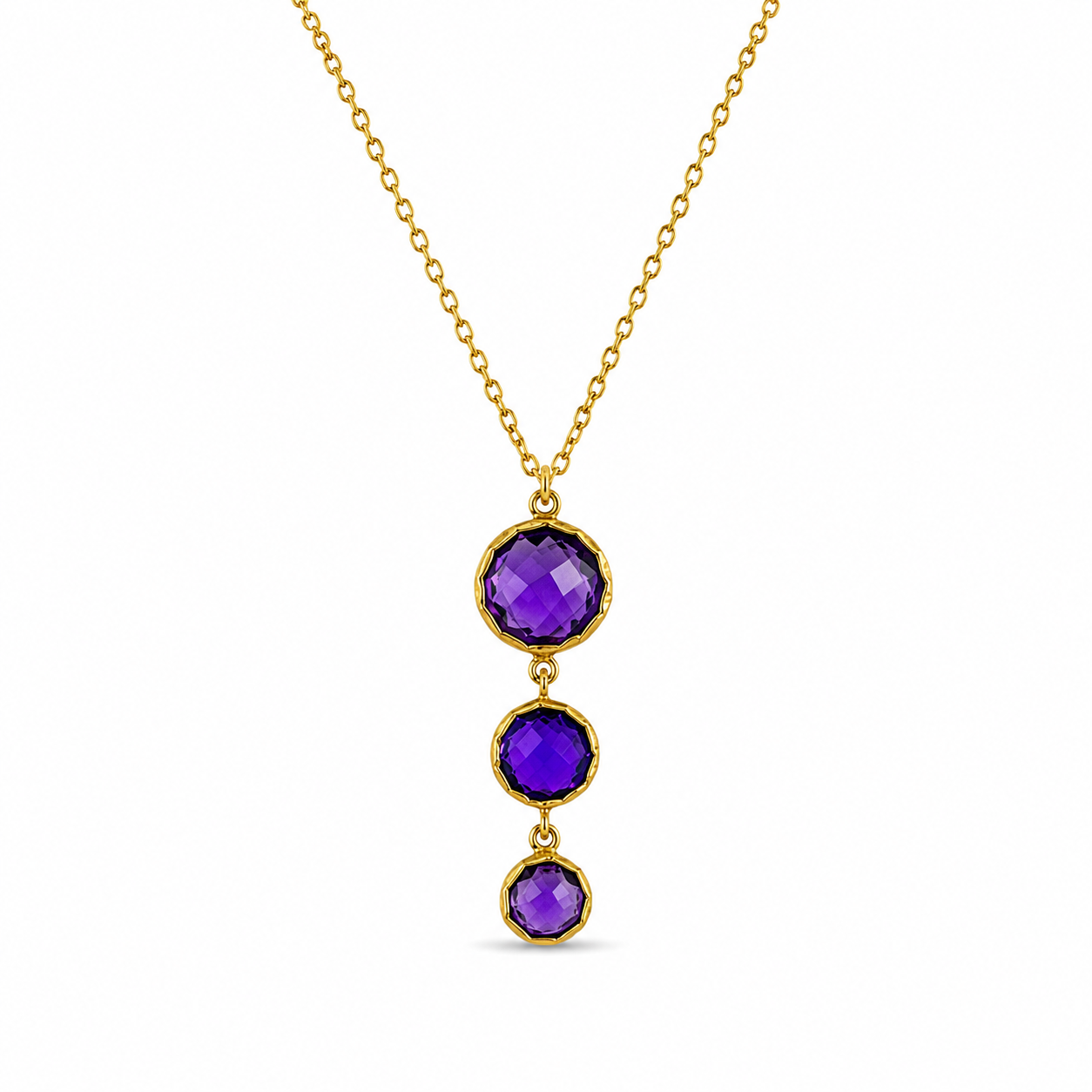 AURORA Amethyst Drop Pendant Necklace