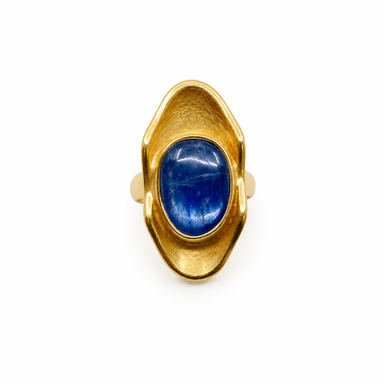 DUNE 18K Gold Vermeil Statement Ring with Kyanite